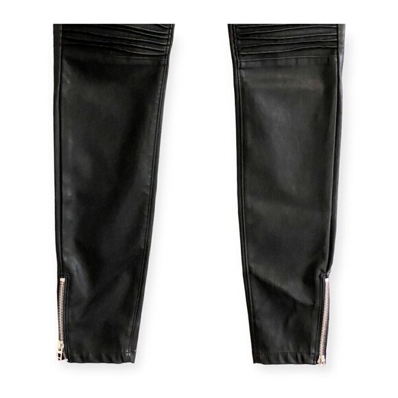BLANKNYC Black Vegan Leather Moto Pants, size 24, new with tag - Picture 10 of 15